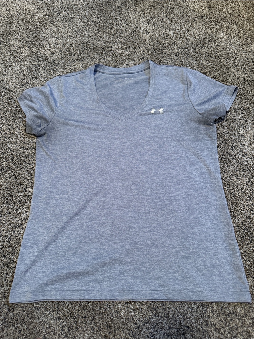 Under Armour Women's Light Heather Gray V-Neck Performance Tee